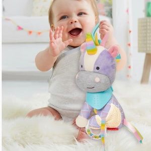 Skip Hop Bandana Buddies Baby Activity Teething Toy Multi-Sensory Rattle Unicorn